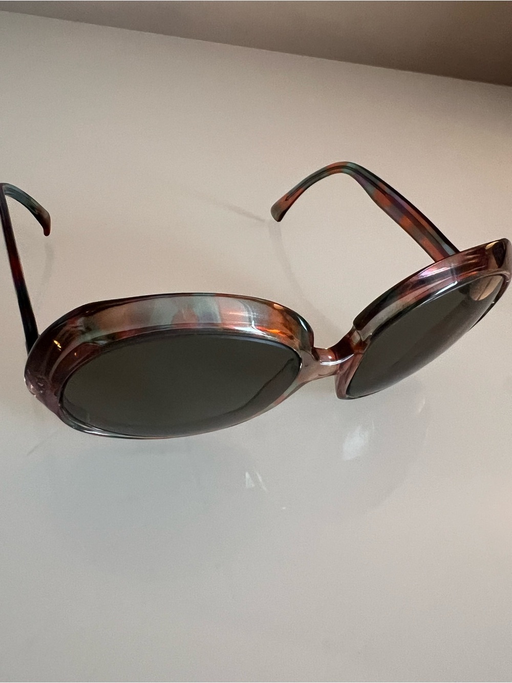 APRIL 401 Oversized Round Sunglasses Pastel Tortoise Retro Statement - Picture 8 of 14